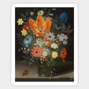 Still Life with Iris- Peter Binoit Floral Painting Sticker